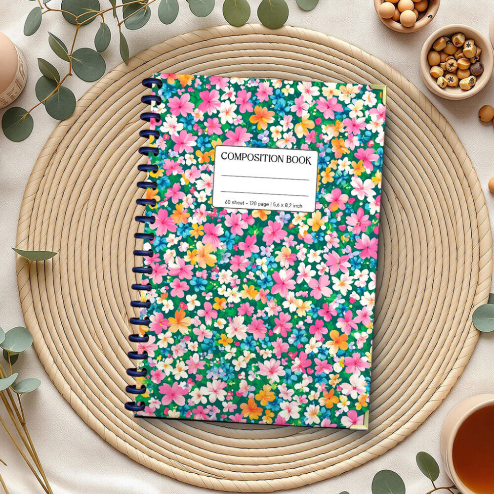 Spiral Notebook Dog Puppy Cartoon Animal Seamless Pattern Cute Pet Lover Kawaii Canine Journal 120 Pages, 5.5 x 8.3 inch 1 2 PERNOTE137 1