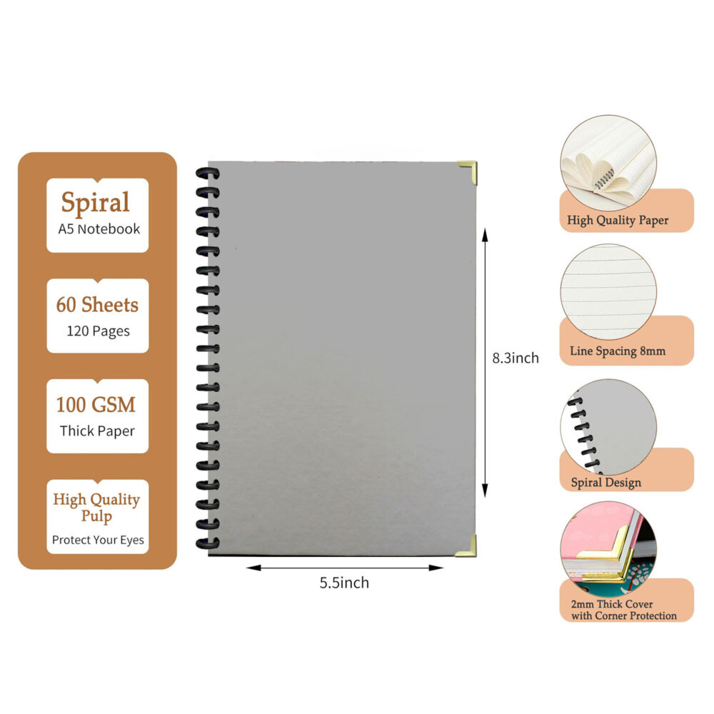 Keepin’ It Reel Spiral Notebook – Funny Fishing American Flag Journal, 120 Pages, 5.5 x 8.3 Inch Lined Notebook for Fishermen & Patriotic 4 5 NOTB0060