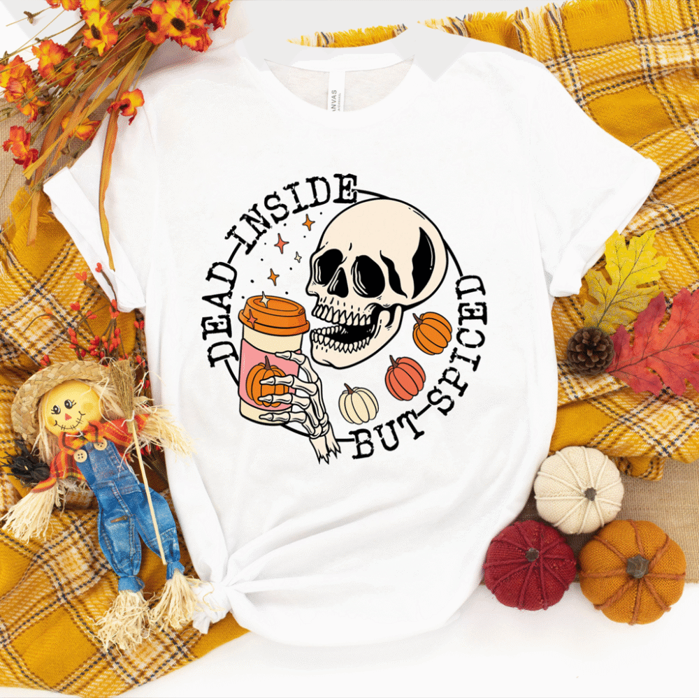 Dead Inside But Spiced Shirt,Fall shirt,Dead inside halloween shirt,Womens skeleton halloween shirt,Funny halloween shirt, Pumpkin Shirt 1 1302594511 1