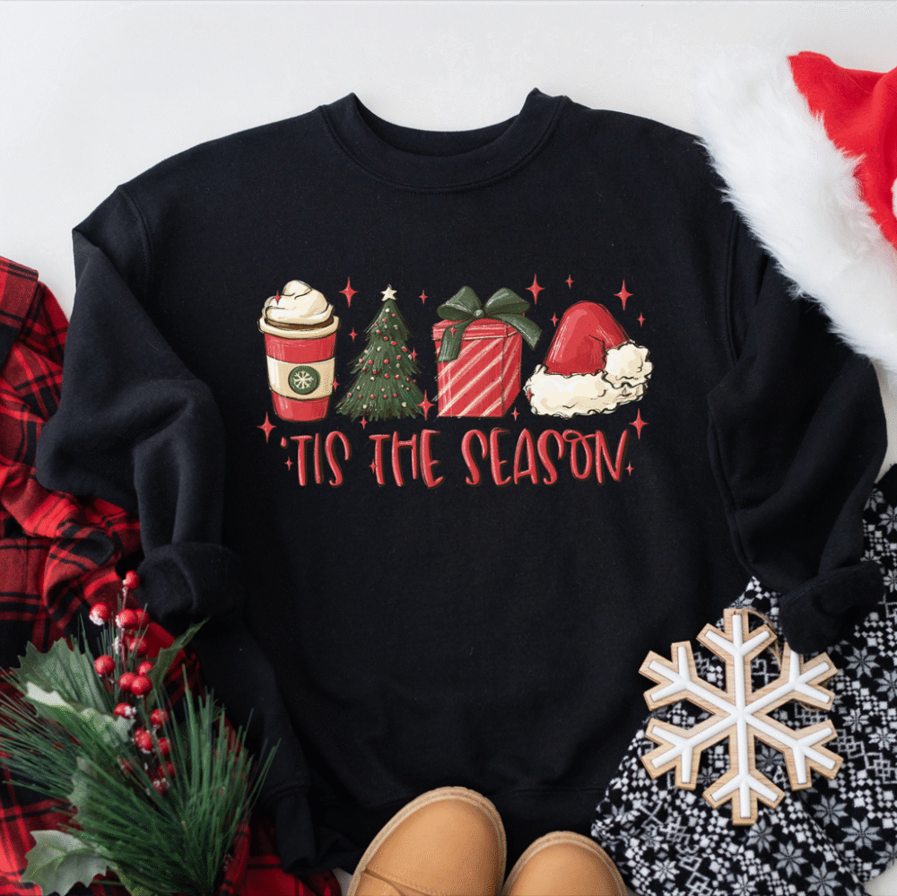 Tis The Season Sweatshirt, Christmas Tis The Season Sweatshirt, Merry Christmas Sweatshirt, Christmas Sweatshirt, Cute Winter Sweatshirt 2 1318338528 2